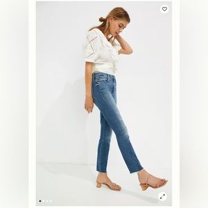 MOTHER The Looker Ankle Fray Denim - 20,000 Leagues Under the Sea